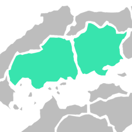 地図上にピンがたくさん立っています